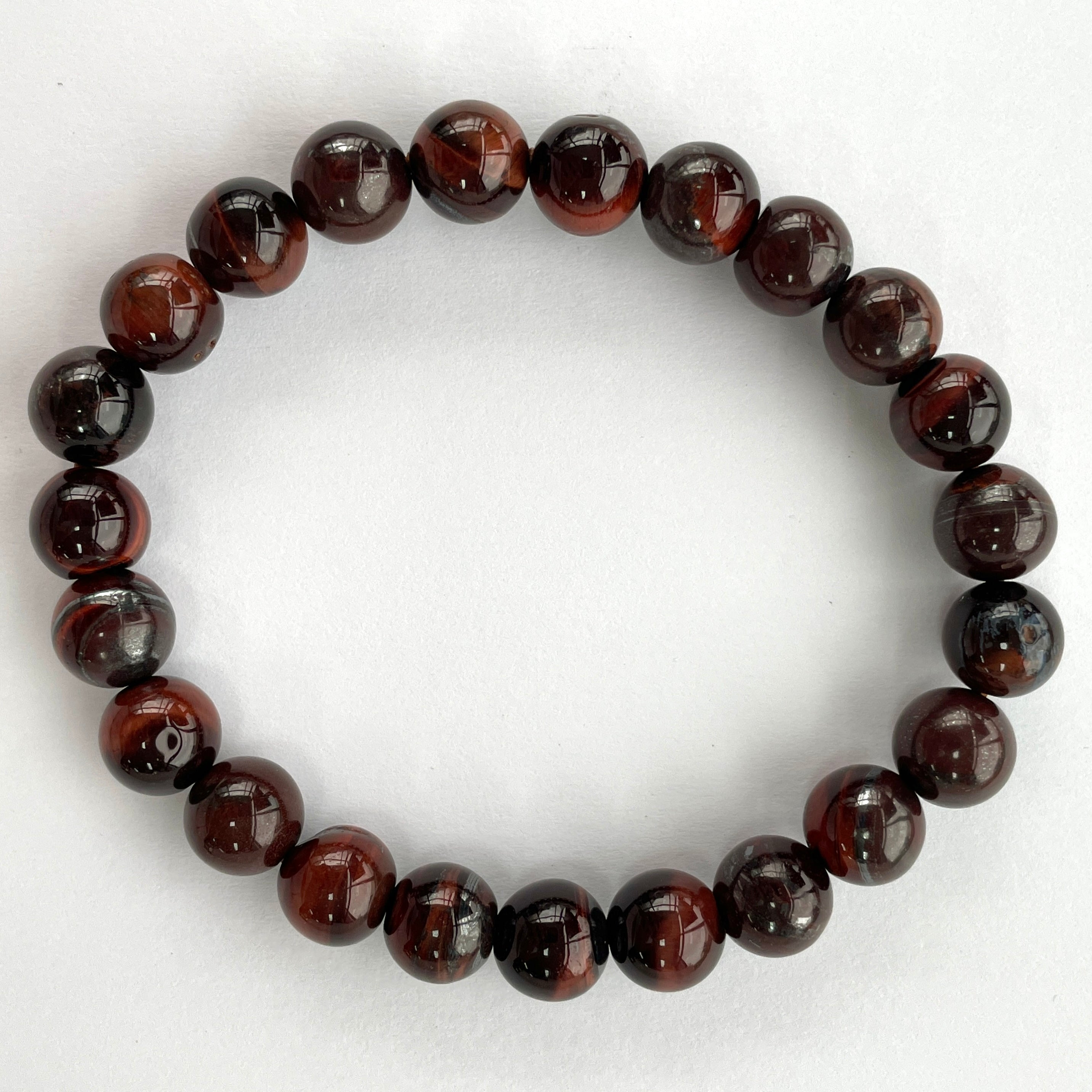 Red Tigers Eye Beads Bracelet Red Tigers Eye Beads Bracelet